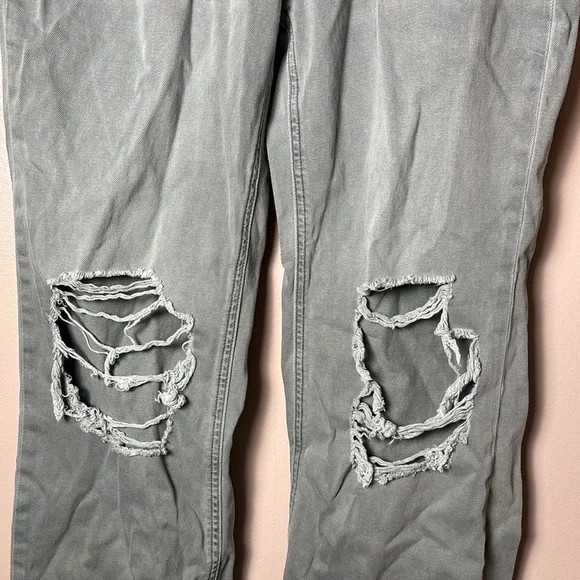 Vervet Green Distressed Wide Leg Jeans Size 27 - Picture 3 of 8